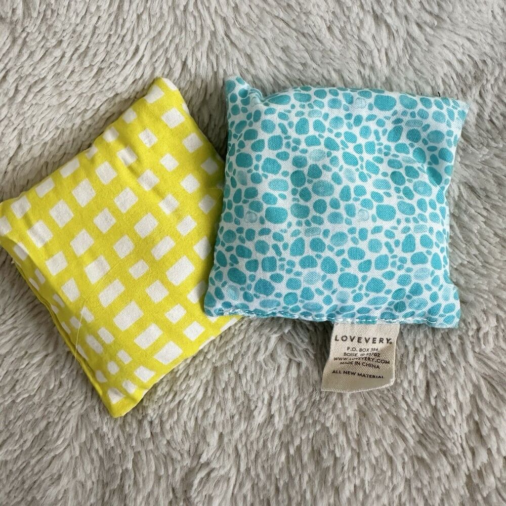 Lovevery Replacement Bean Bags Blue and Yellow Montessori Play Toy